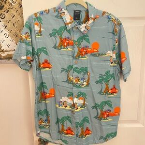 Disney Lilo & Stitch Island Allover Print Woven Button-Up - BoxLunch Exclusive